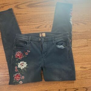 Driftwood Embroidered Jackie Jeans Sz 28